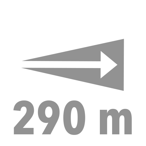 Beam distance 290 m